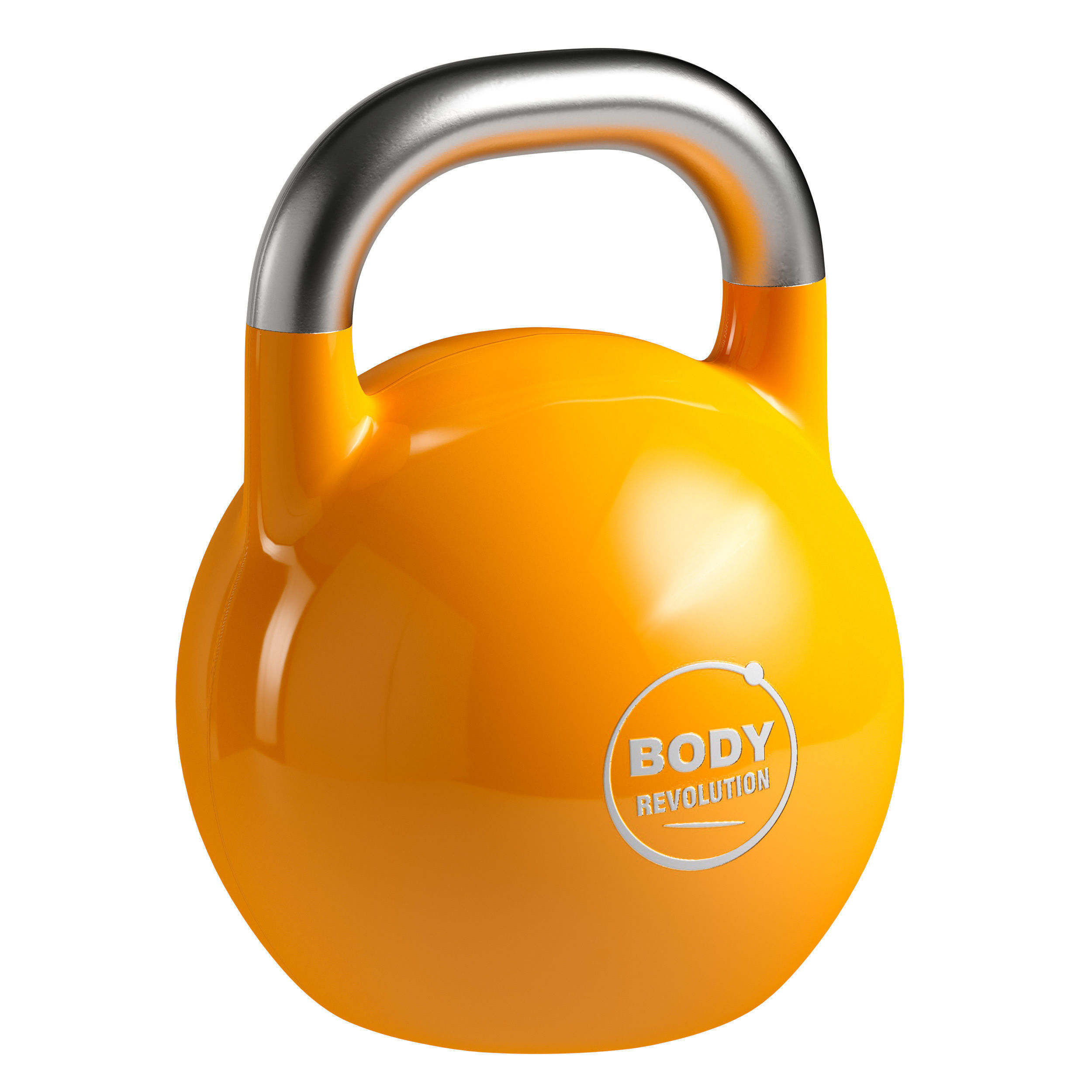 Kettlebell - set body fitness orange 3D model_2