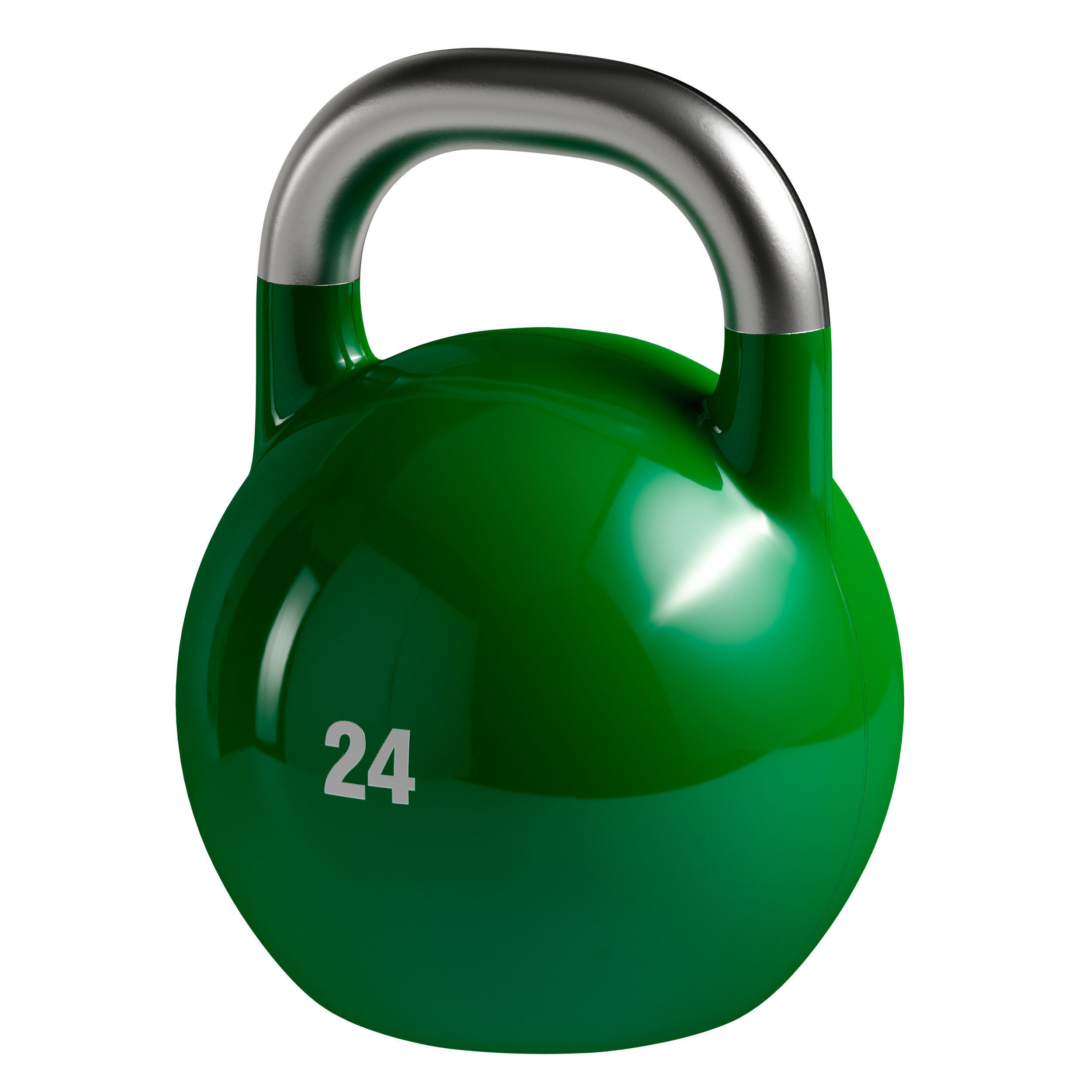 Kettlebell - set body fitness orange 3D model_9