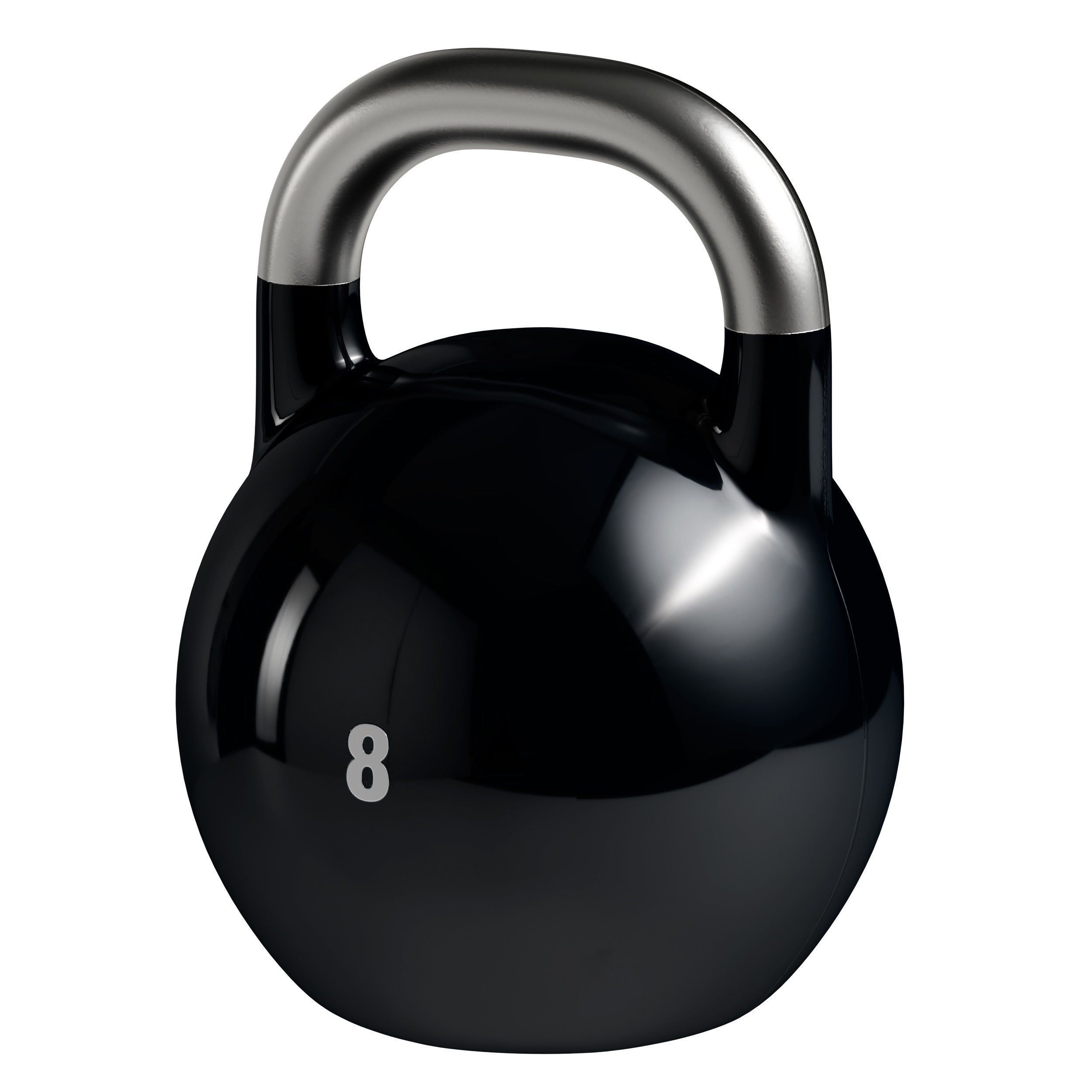 Kettlebell - set body fitness orange 3D model_6