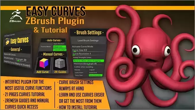 Easy Curves ZBrush Plugin and Curves Tutorial