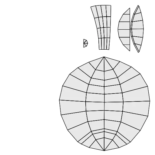  Red Apple Low-poly 3D model_4