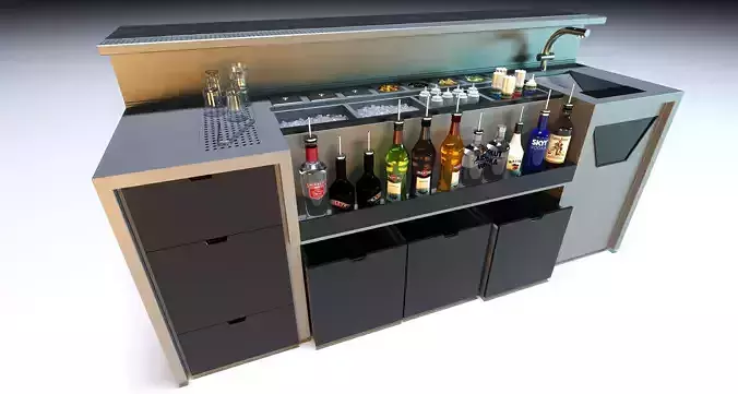 Bar station 3D model