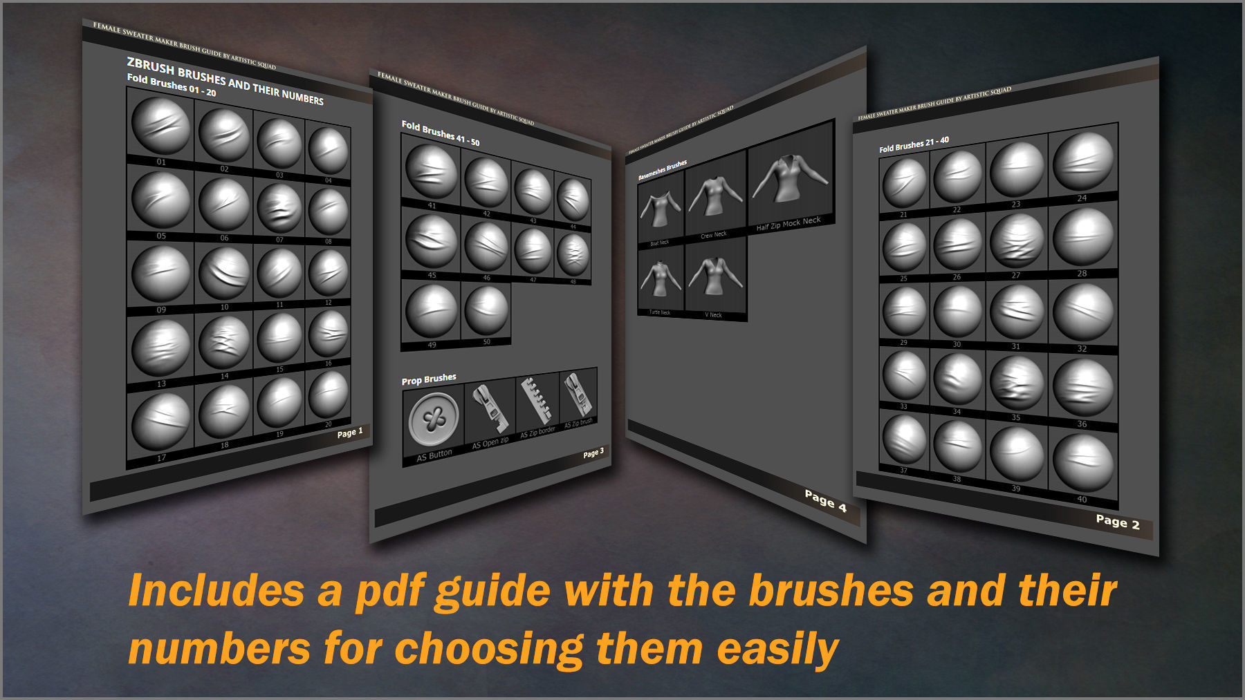 Female Sweater Maker VDM Brushes Basemesh and more 3D model_14