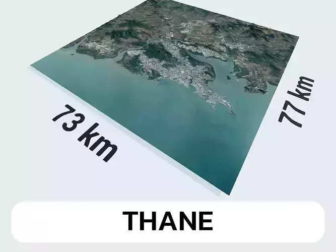 Thane India City Landscape 3D Model