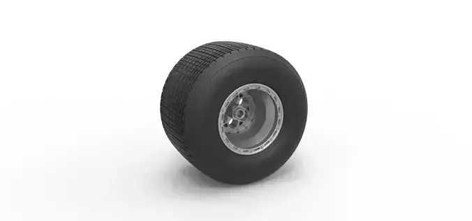 Rear wheel from Sprint car Version 2 Scale 1 to 25 3D print model
