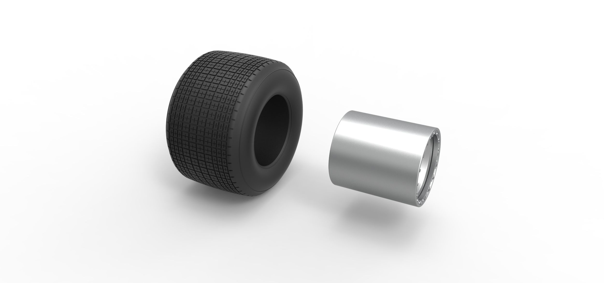 Rear wheel from Sprint car Version 2 Scale 1 to 25 3D print model_8