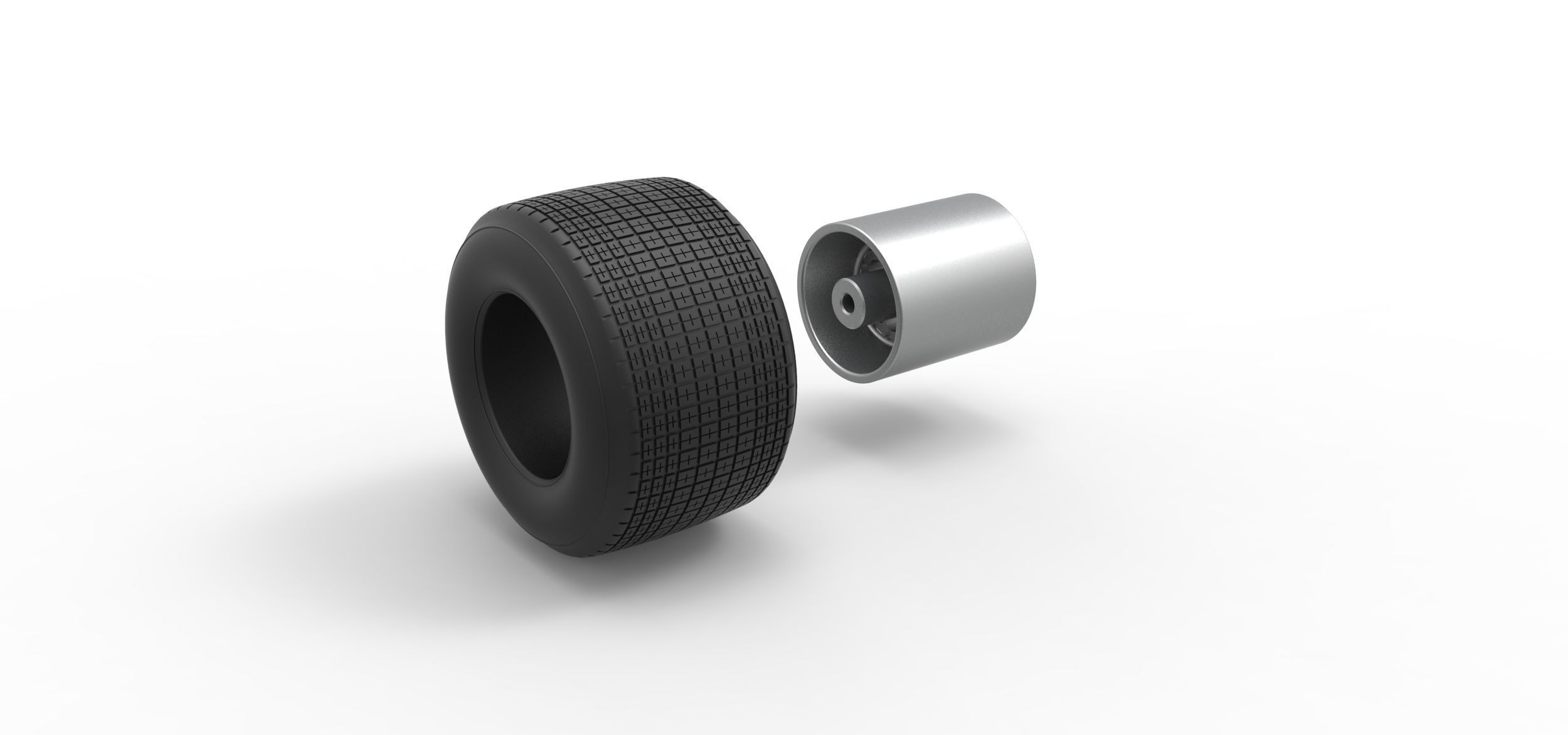 Rear wheel from Sprint car Version 2 Scale 1 to 25 3D print model_9