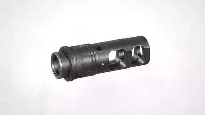 SOCOM-762 Muzzle Brake Low-poly 3D model