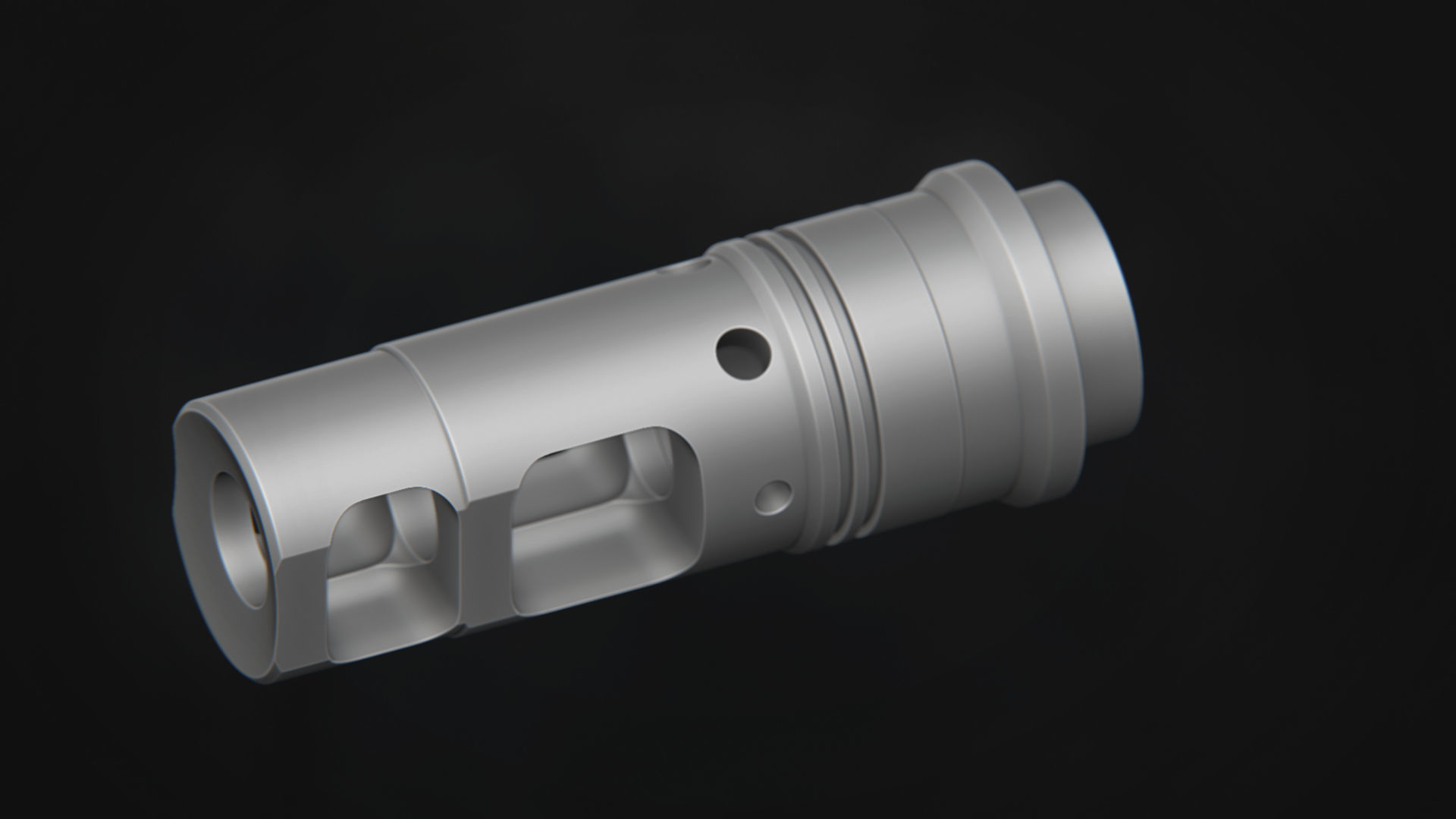 SOCOM-762 Muzzle Brake Low-poly 3D model_8