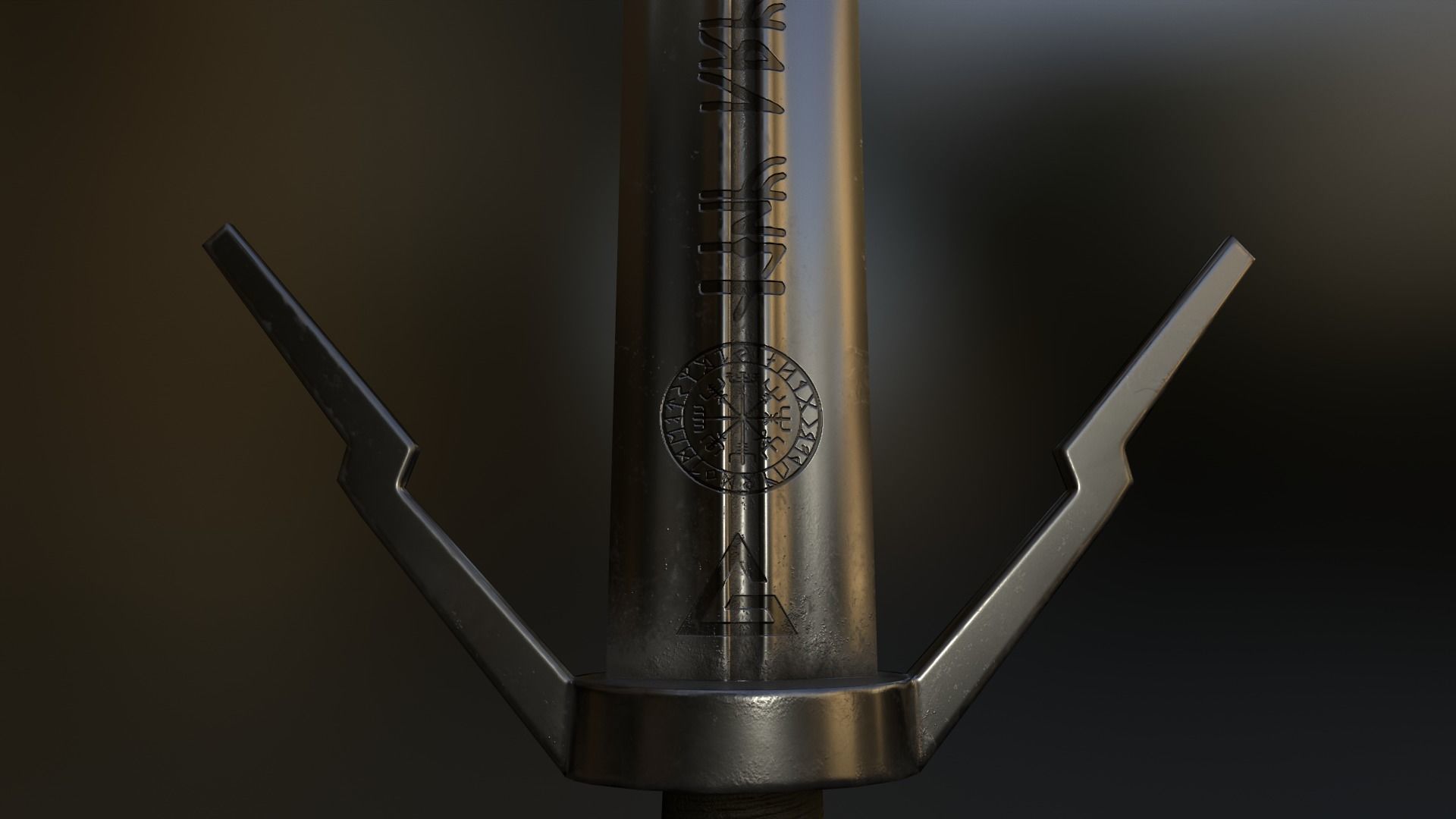 Sword of the Wolf School Low-poly 3D model_3