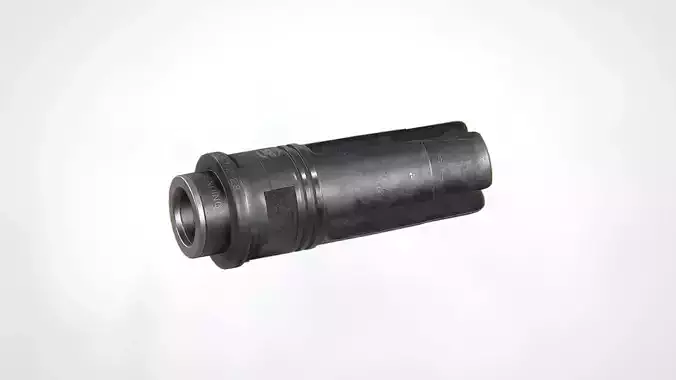 SOCOM-556 3-Prong Flash Hider Low-poly 3D model