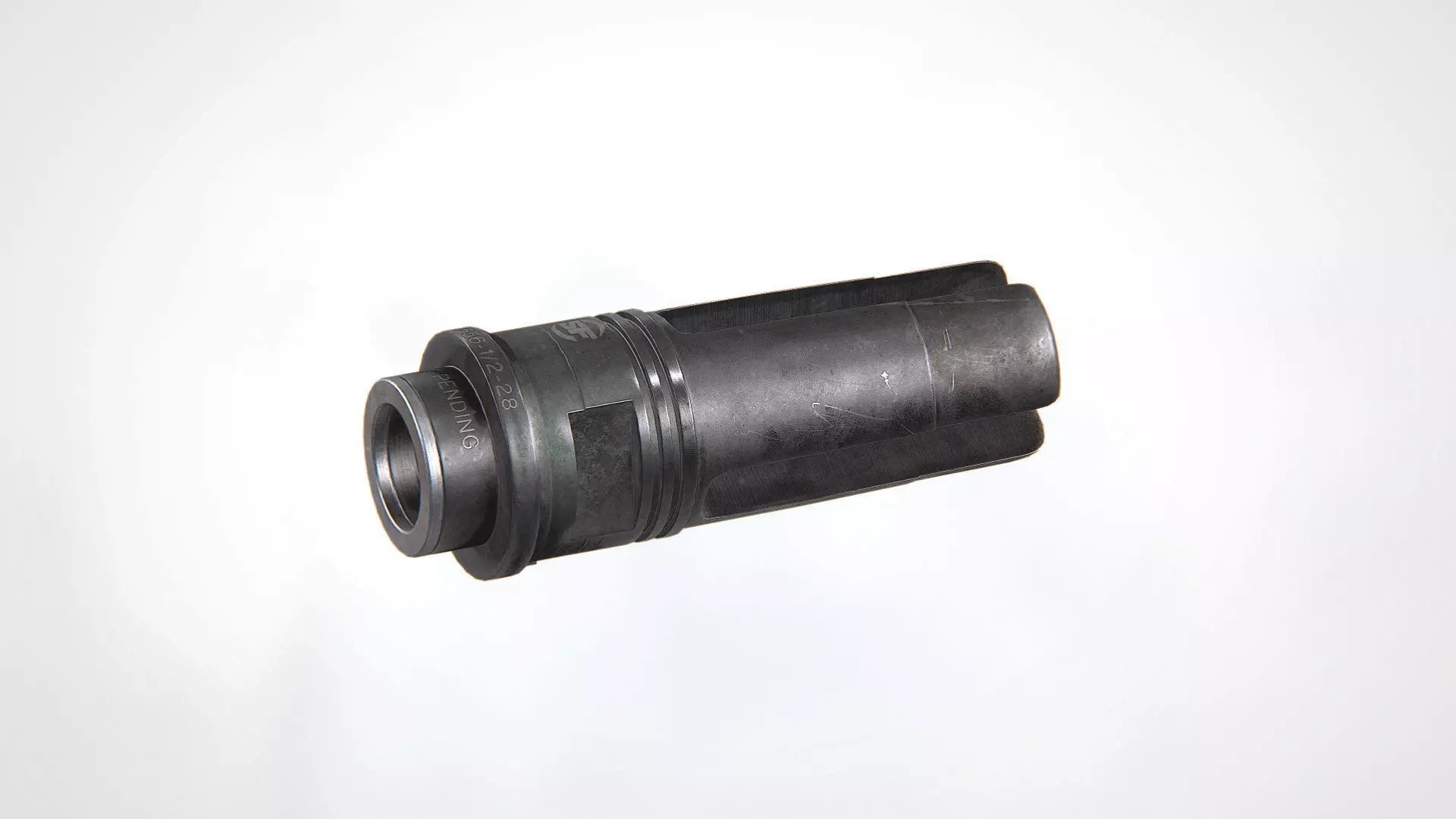 SOCOM-556 3-Prong Flash Hider Low-poly 3D model_0