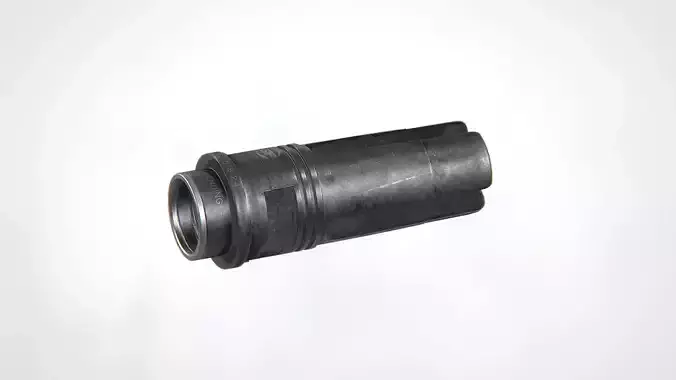SOCOM-762 3-Prong Flash Hider Low-poly 3D model