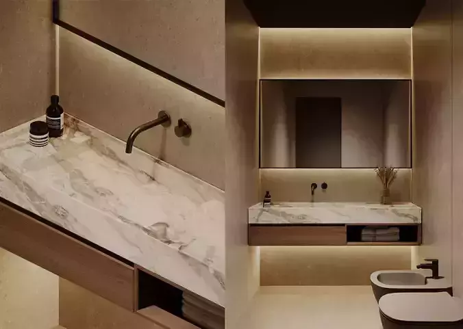 Bathroom Interior Design 3D model