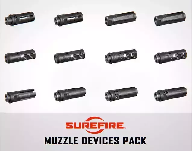 SureFire Muzzle Devices Pack 3D Model Collection