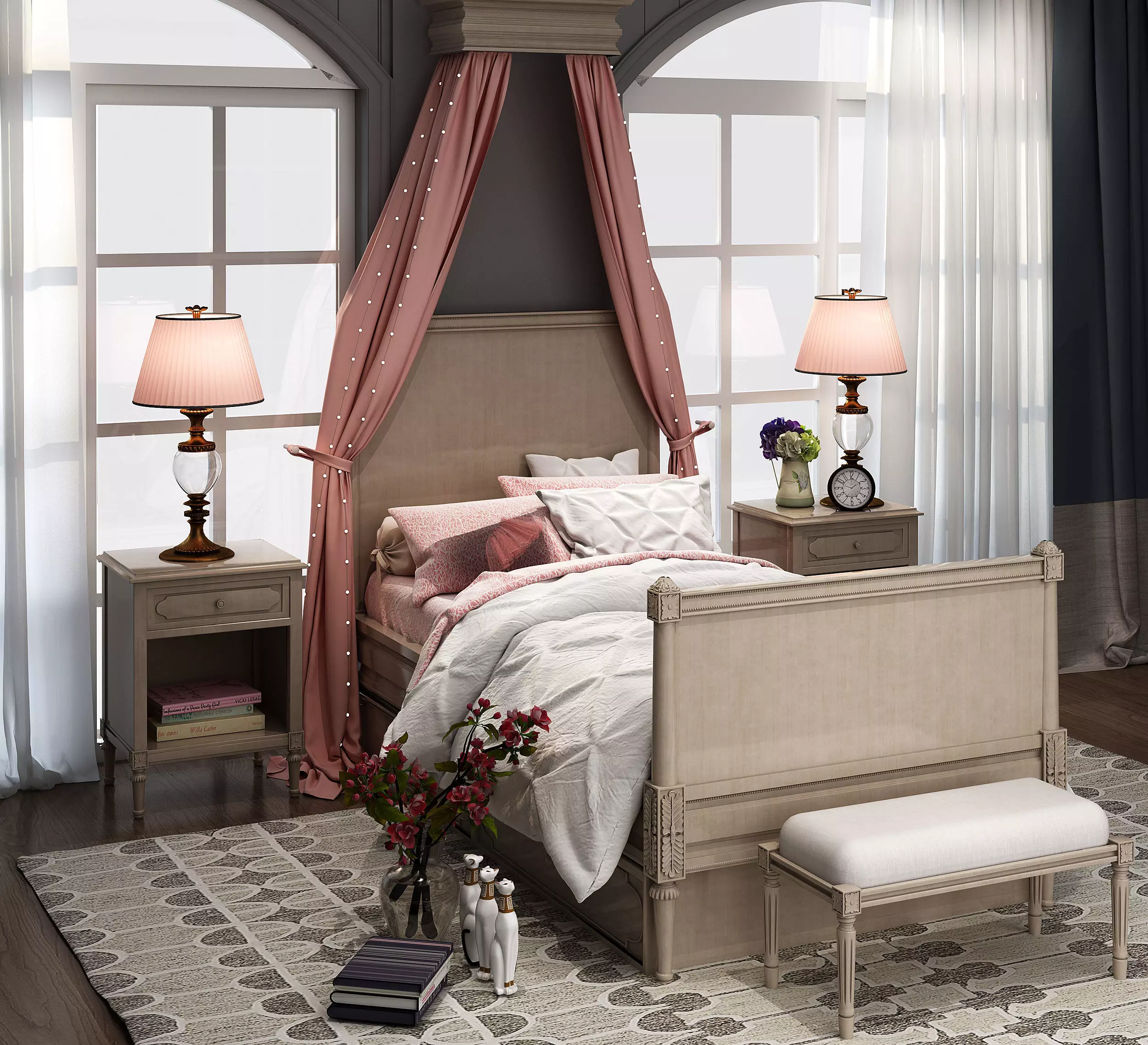Modern Luxury badRoom Set 3D model_0