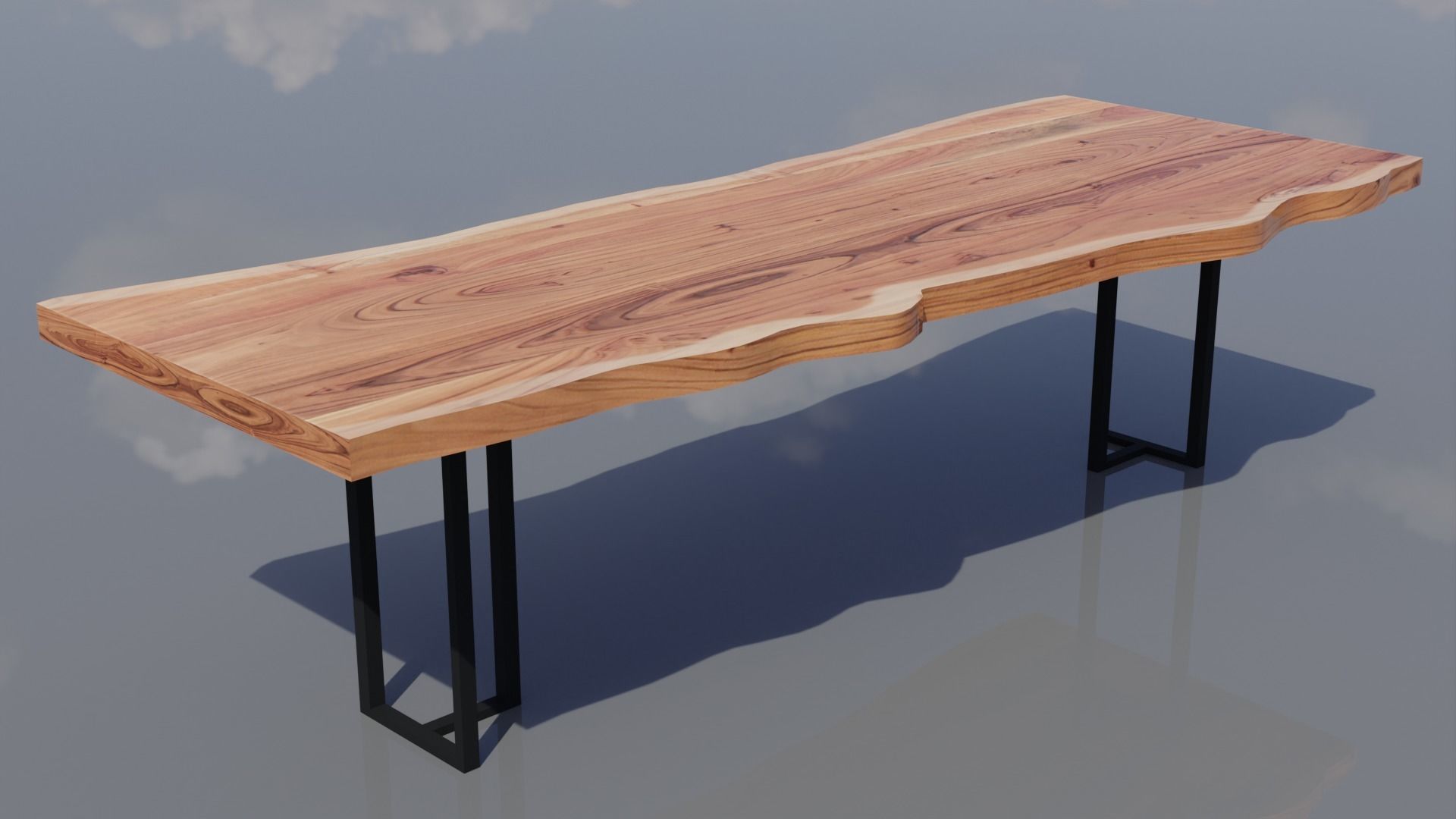 Live Edge Table Low-poly 3D model_3