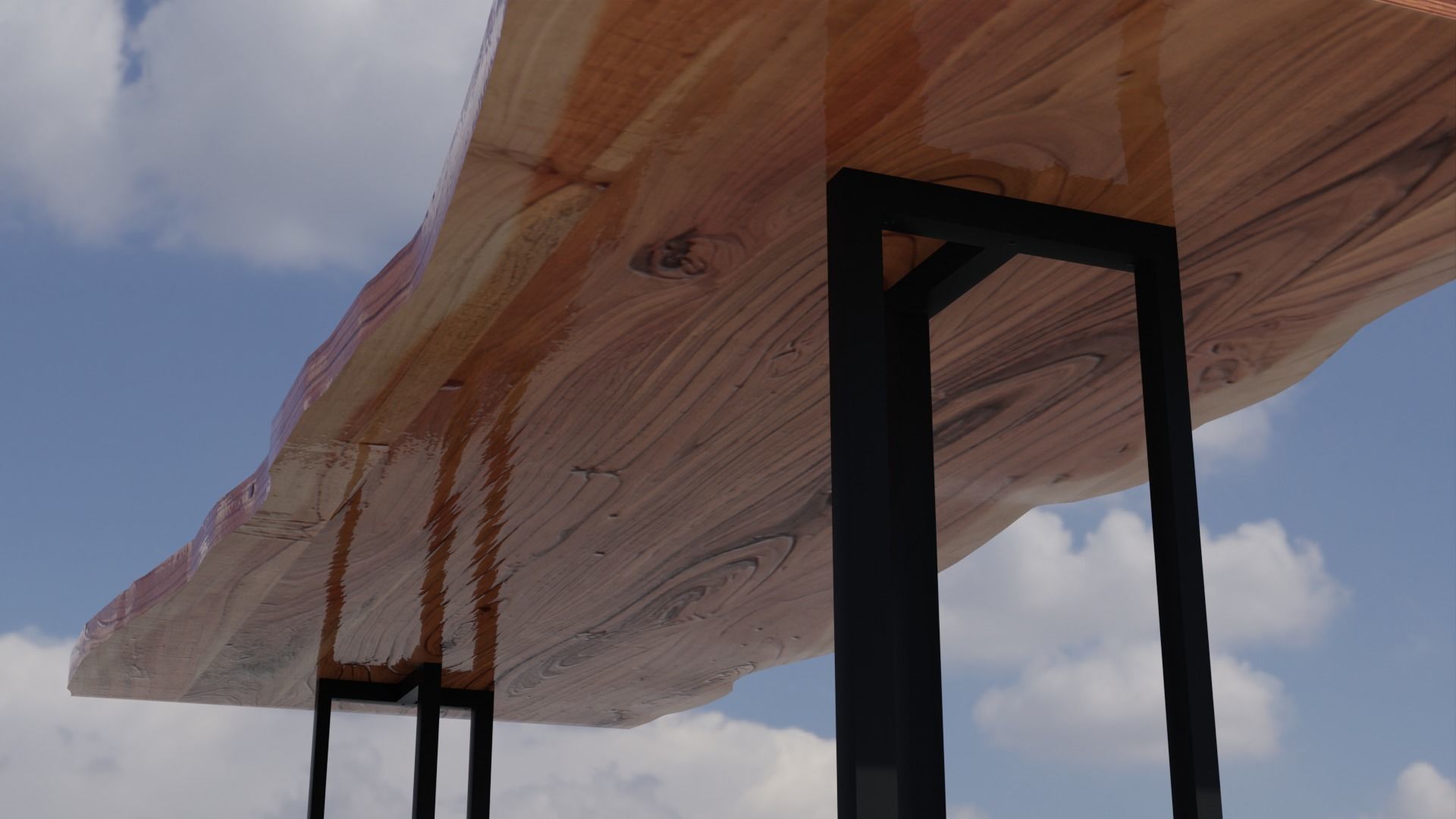 Live Edge Table Low-poly 3D model_2