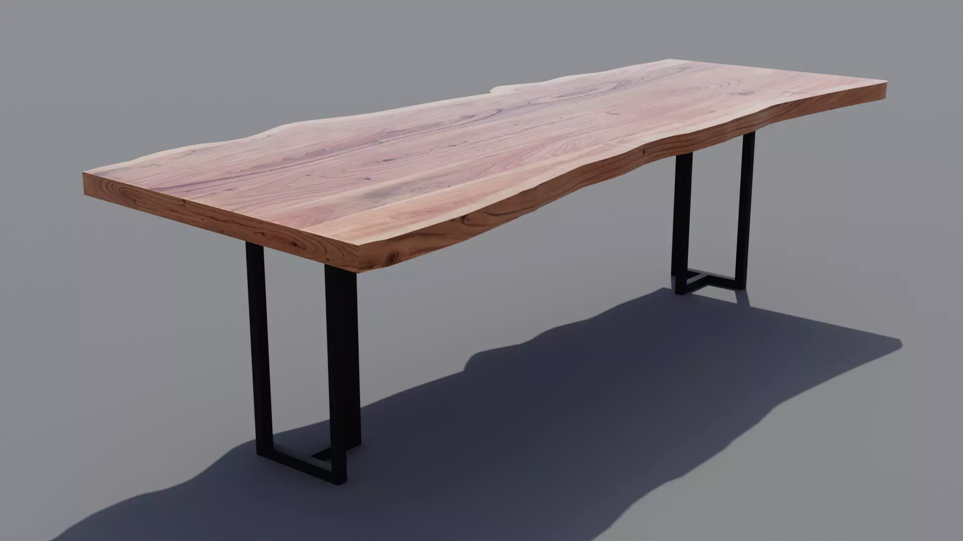 Live Edge Table Low-poly 3D model_0