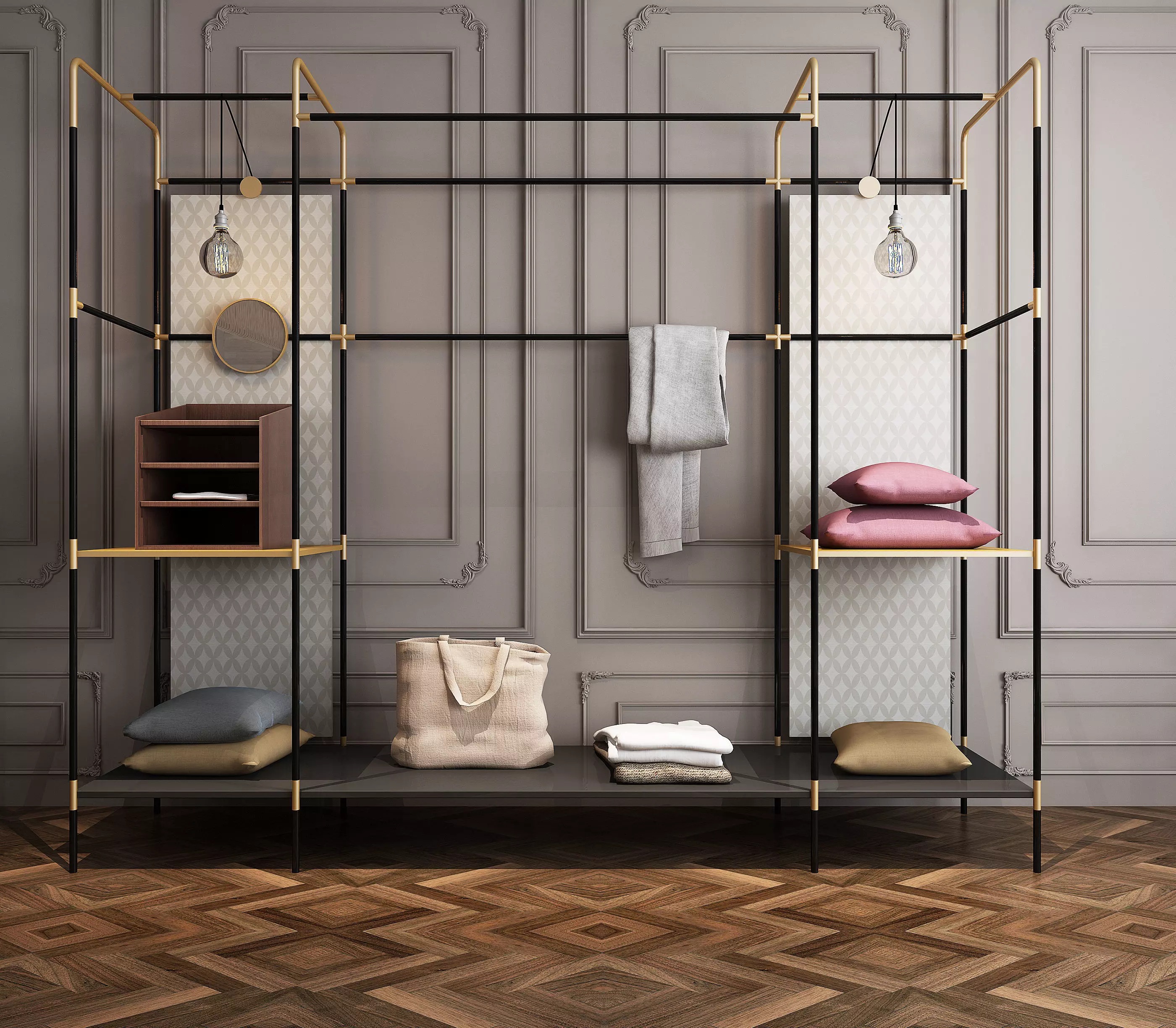 High-quality Side cabinet fixture models 3D model_0