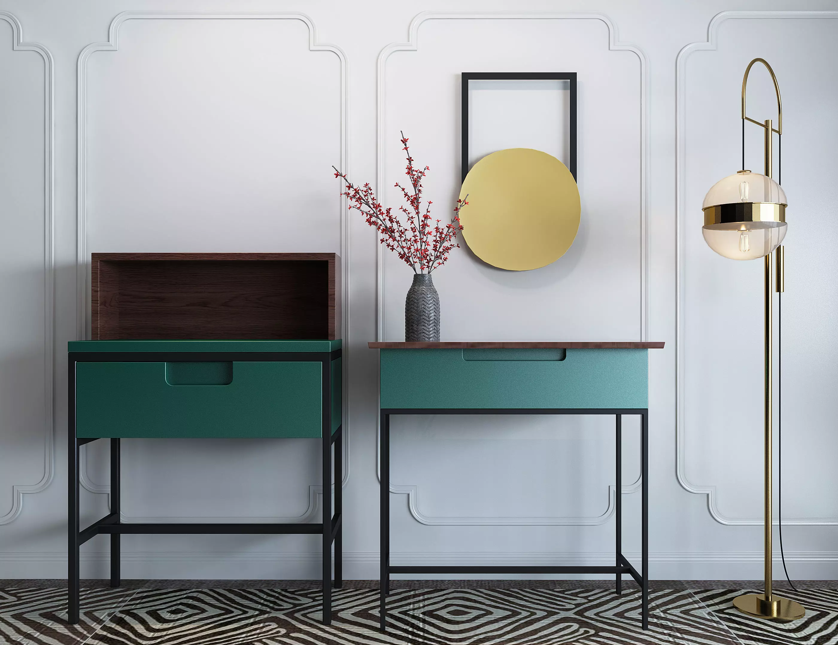 High-quality Side cabinet fixture models 3D model_0