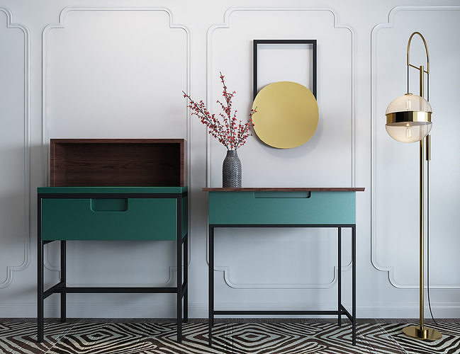 High-quality Side cabinet fixture models 3D model