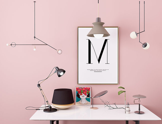 High-quality lighting fixture models for modern interiors  3D model
