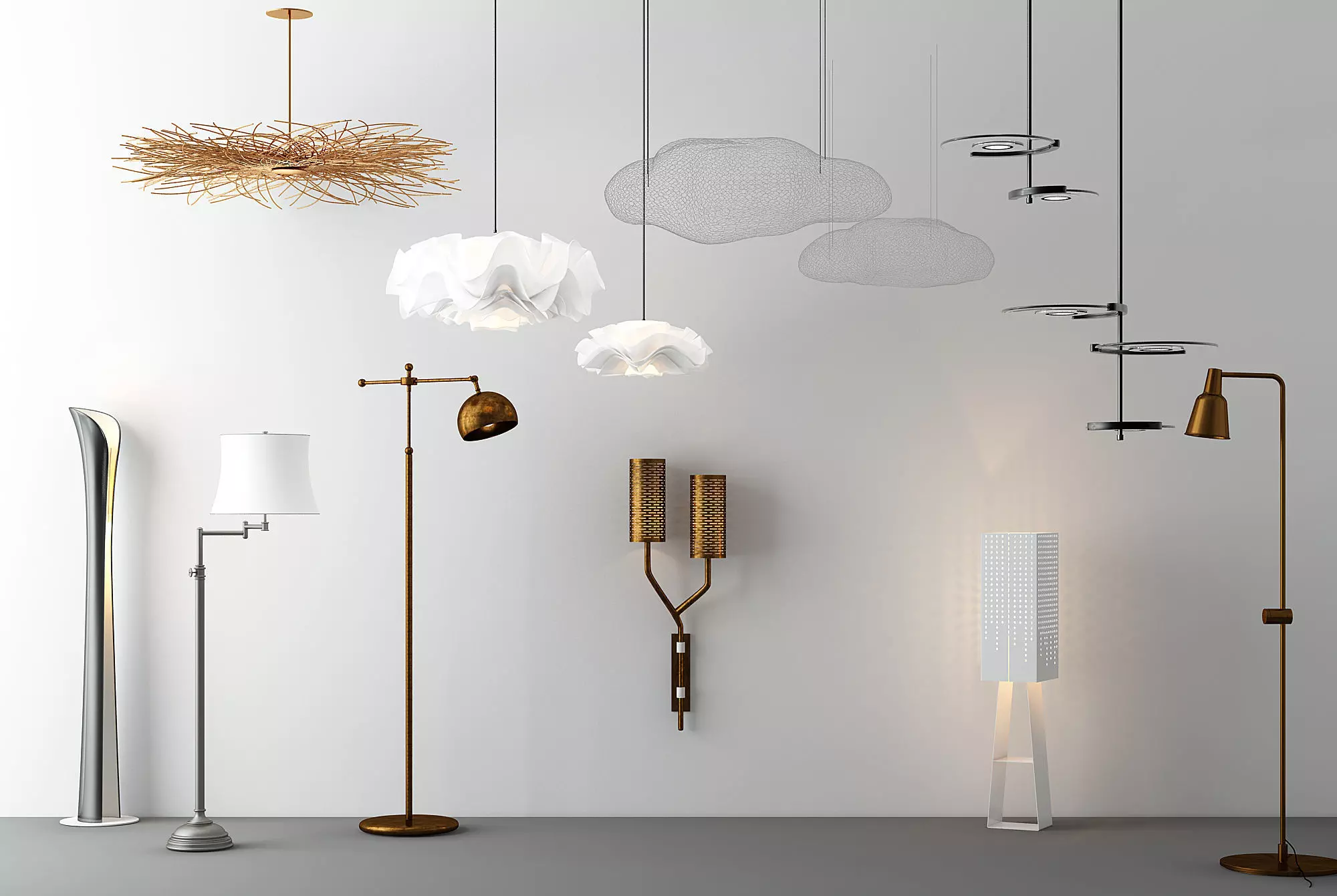 High-quality lighting fixture models for modern interiors 3D model_0