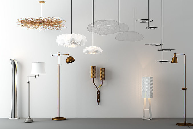High-quality lighting fixture models for modern interiors  3D model