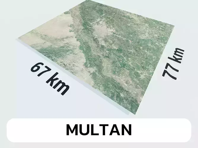 Multan Pakistan City Landscape 3D Model 3D model