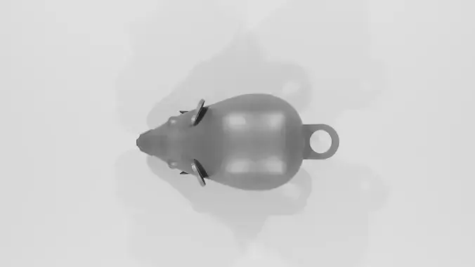 RAT KEYCHAIN LOWPOLY CUTE