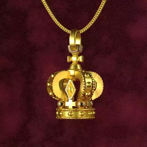 Golden Crown Pendant
