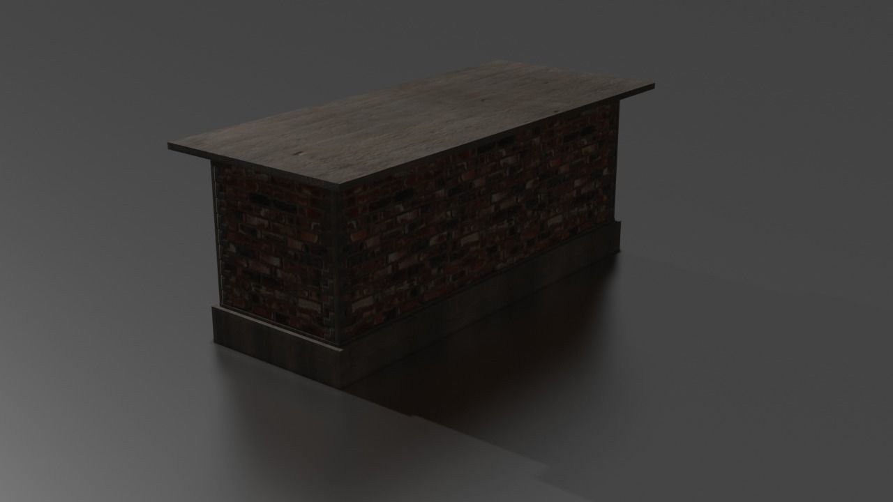 City house low-poly  Low-poly 3D model_3