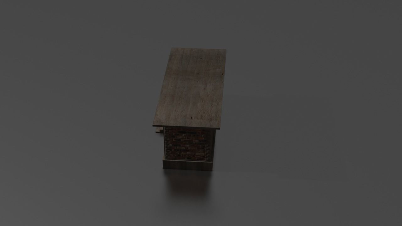 City house low-poly  Low-poly 3D model_10