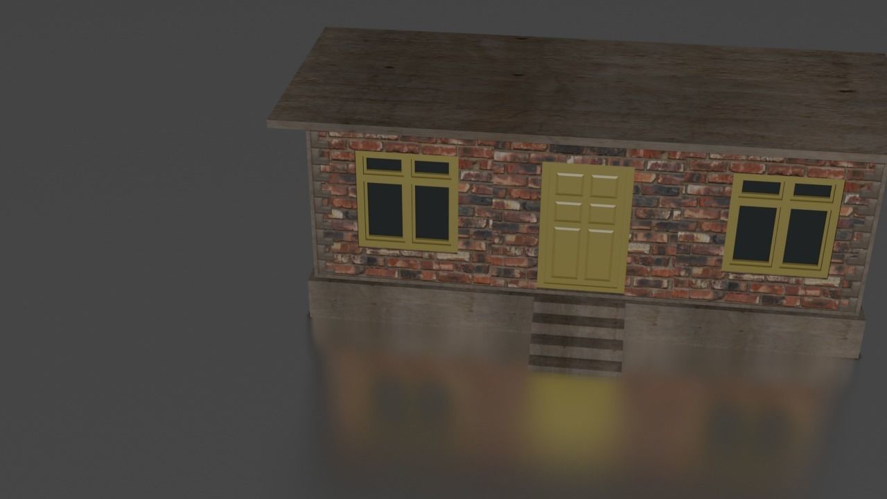 City house low-poly  Low-poly 3D model_8