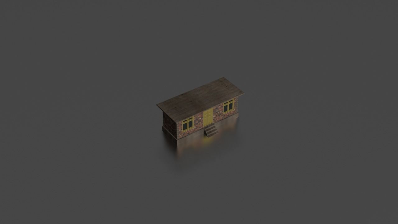 City house low-poly  Low-poly 3D model_15