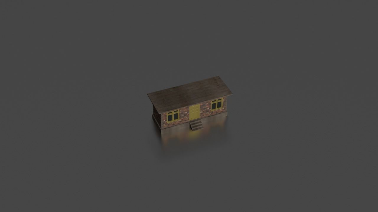 City house low-poly  Low-poly 3D model_19