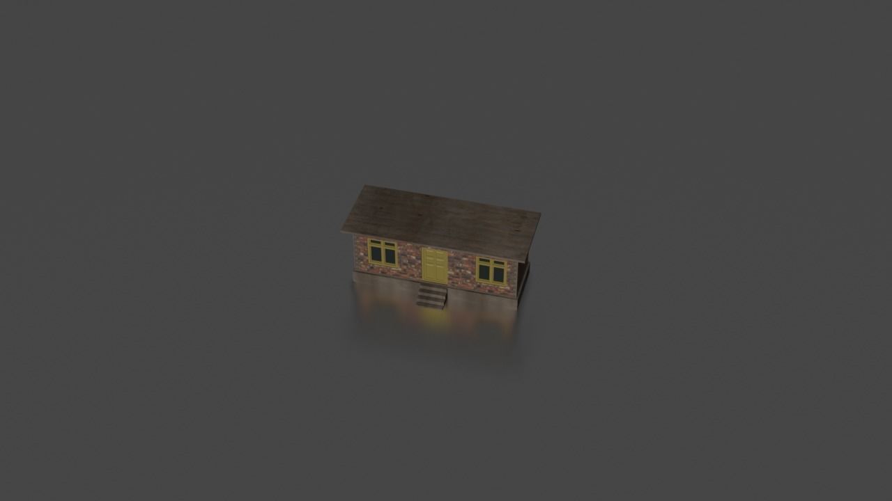 City house low-poly  Low-poly 3D model_14
