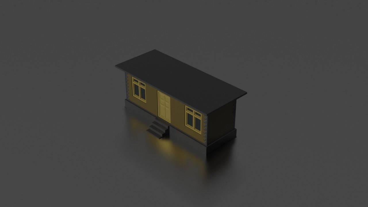 City house low-poly Low-poly 3D model_9