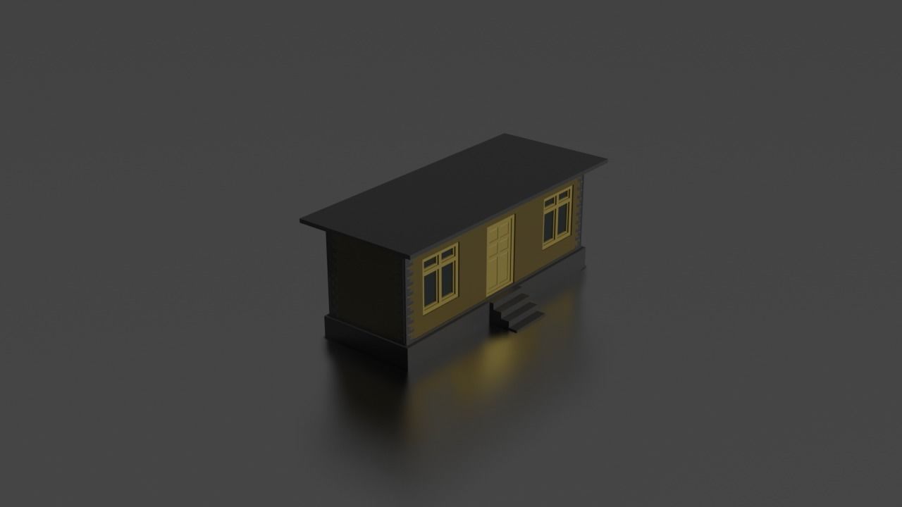 City house low-poly Low-poly 3D model_11