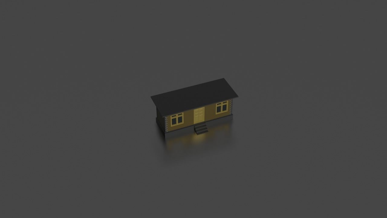 City house low-poly Low-poly 3D model_19