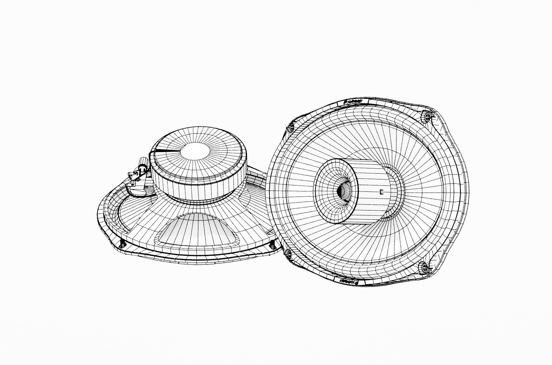 Subwoofer 6x9 3D model_9