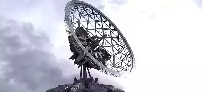 Military Ops Satellite Dome array grid 3D model