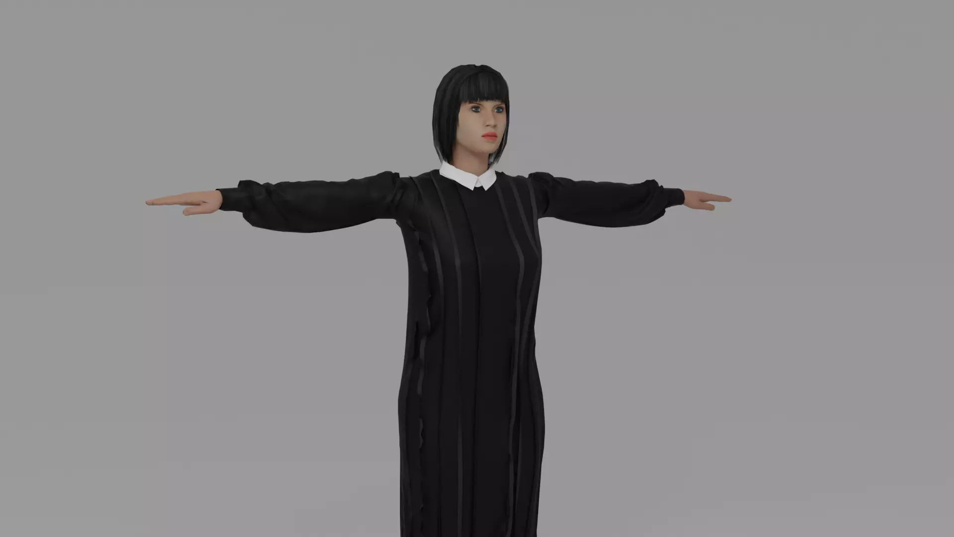 Judge Woman Low-poly 3D model_0