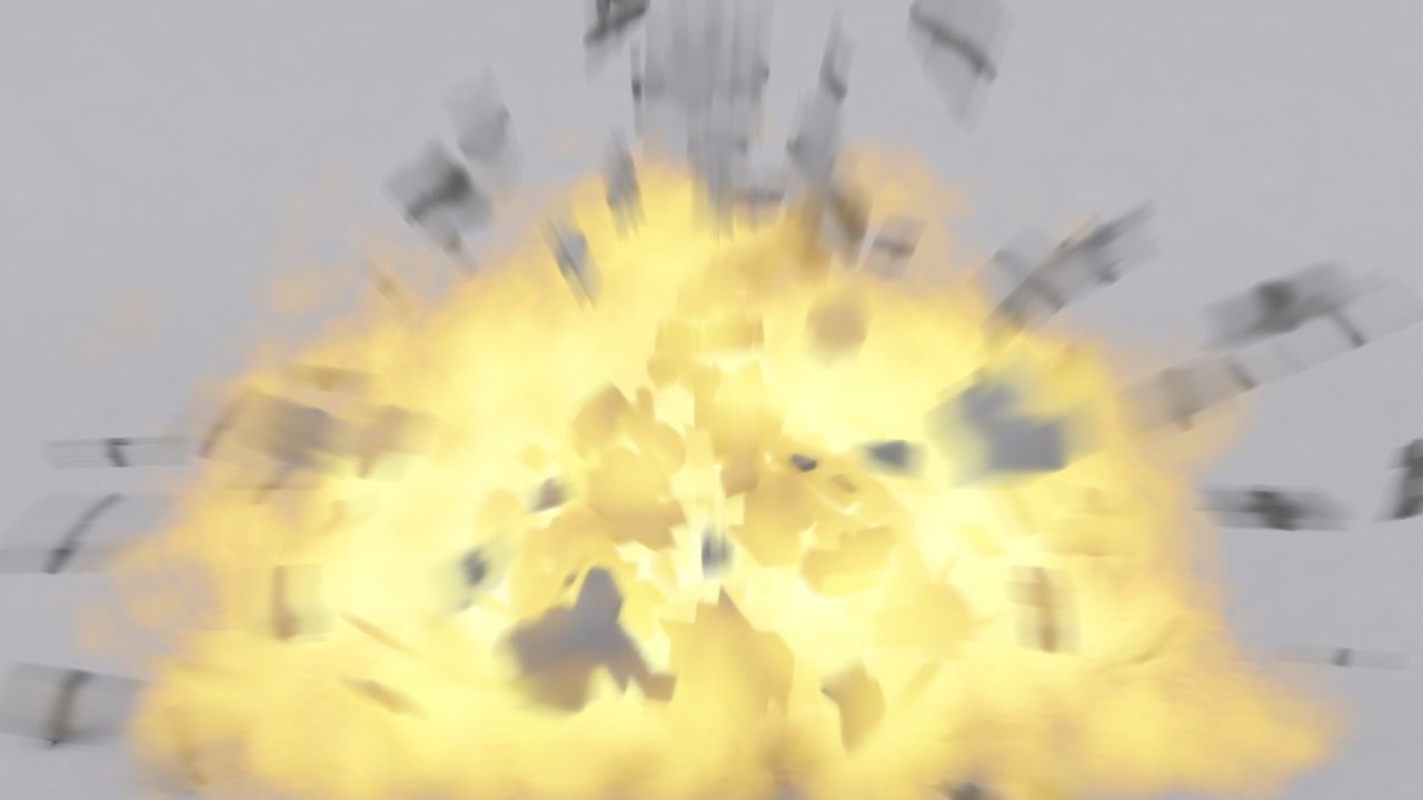 Bomb 3D Model With Exploding Animation Low-poly 3D model_4