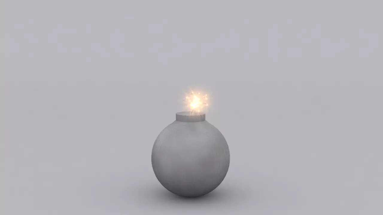 Bomb 3D Model With Exploding Animation Low-poly 3D model_0
