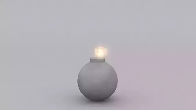 Bomb 3D Model With Exploding Animation Low-poly 3D model