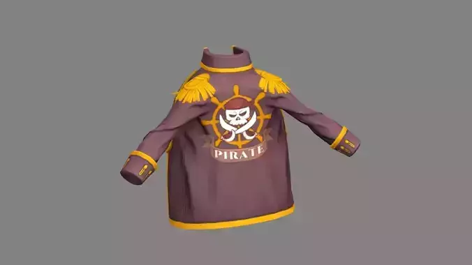 Cartoon pirate captain coat