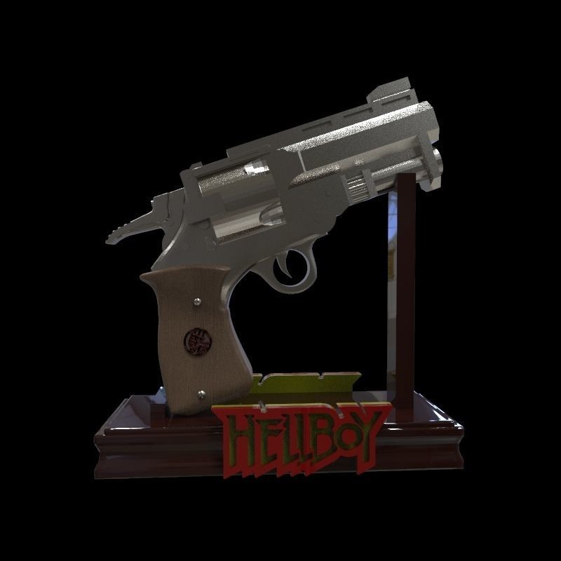 Hellboy gun 3D model 3D printable | CGTrader