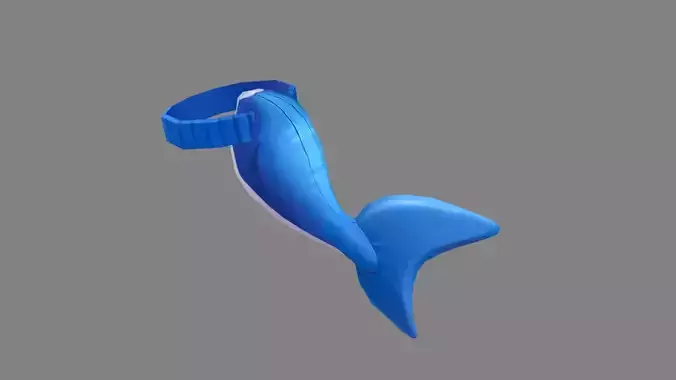 Cartoon shark tail - decoration